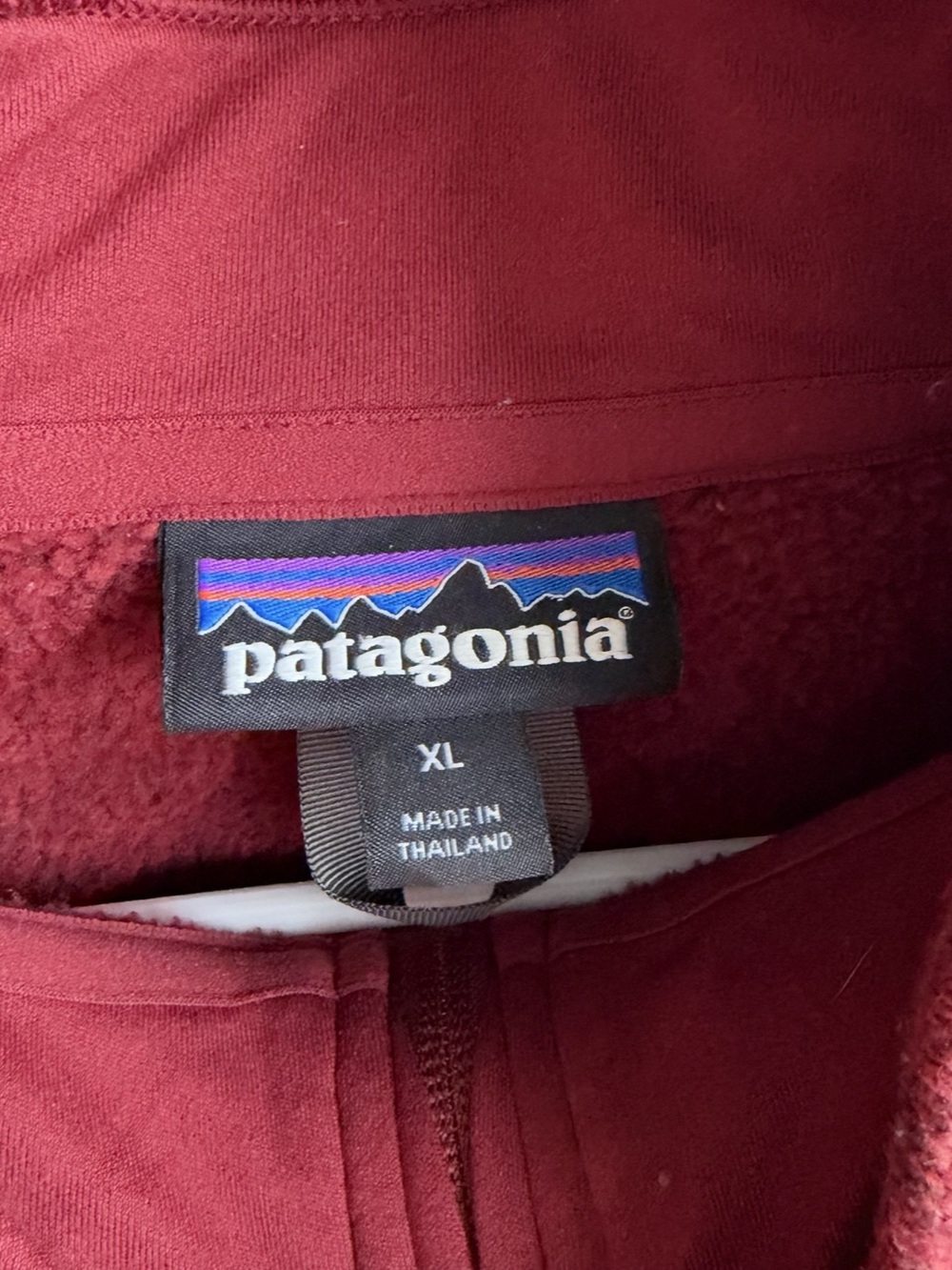 Patagonia Mens XL Better Sweater 1/4 Zip Fleece Pullover Jacket Red Heather Hike - Picture 4 of 7